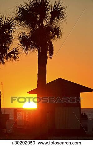 Stock Image - beach, sunset, usa, florida, scenic, gorgeous. Fotosearch