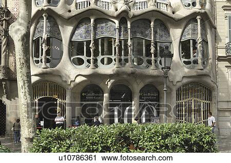 Stock Image - building, baroque, combines, gaudi, house. Fotosearch
