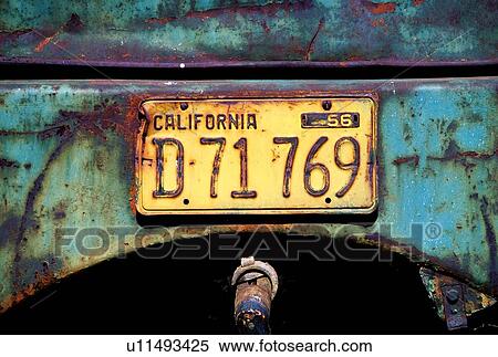 ca, california, taft, plate, license, 1956 View Large Photo Image Stock Photography - ca, california, taft, plate, license, 1956. Fotosearch