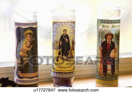 Stock Photo - cable, blessing, window, candles, church, perpetual. Fotosearch