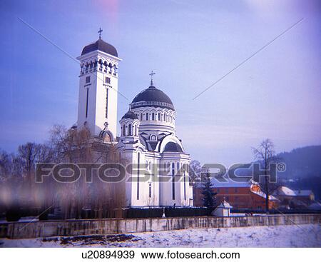 Stock Photo - camera, church, holga, romania, singisoara, orthodox. Fotosearch