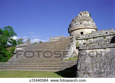 Picture - caracol, mexico, itza, chichen, observatory. Fotosearch