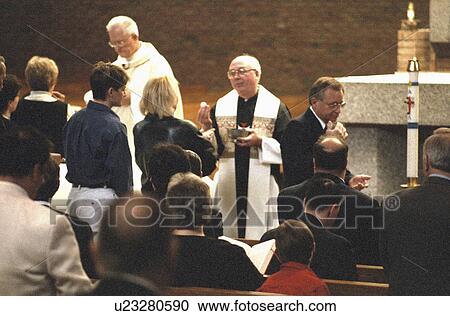 Stock Image - catholic, wafers, alphonsus, supplicants, offered, communion. Fotosearch