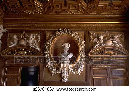 chateau, interior, fontainebleau, wing, gallery, francis View Large Photo Image Stock Photo - chateau, interior, fontainebleau, wing, gallery, francis. Fotosearch