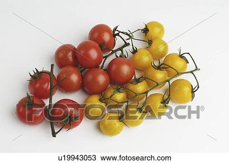 Stock Image - cherry, red, tomatoes, babies, yellow, mixed. Fotosearch