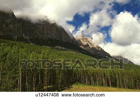Stock Photo - cloud, national, summer, canada, park, banff. Fotosearch