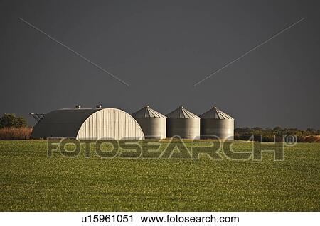 Stock Image - clouds, farm, saskatchewan, some, storm. Fotosearch