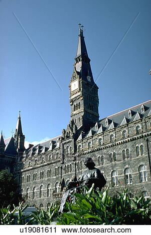 Stock Image - collegiate, university, college, dc, washington, georgetown. Fotosearch