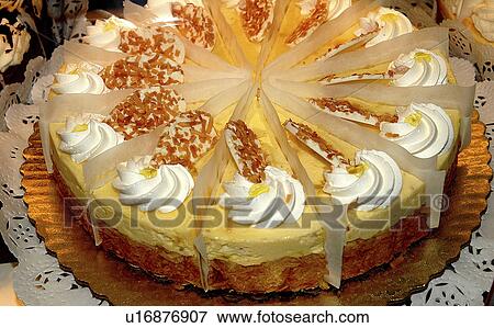 Stock Photo - confection, cake, case, display, bakery, cheese. Fotosearch