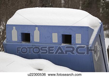 container, snow, park, manitoba, recycling View Large Photo Image Stock Photograph - container, snow, park, manitoba, recycling. Fotosearch