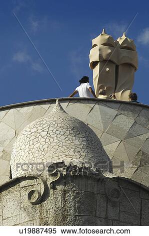 Stock Photography - cornet, milË, gaud, antoni, pedrera, casa. Fotosearch