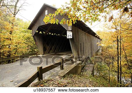 Stock Photo - county, mill, hartland, 1881, bridge, martins. Fotosearch