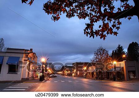 Stock Photo - county, street, snohomish, morning, early, first. Fotosearch
