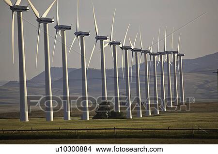 Picture - creek, generators, pincher, nw, sunrise, windmills. Fotosearch