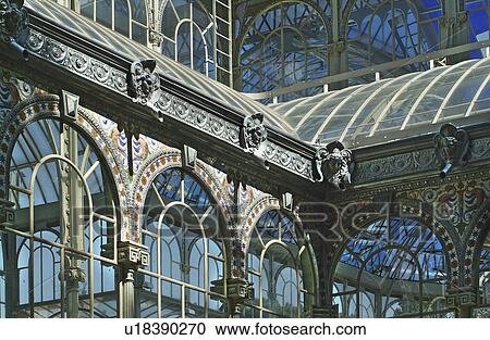 Stock Image - cristal, madrid, retiro, parque, palacio. Fotosearch