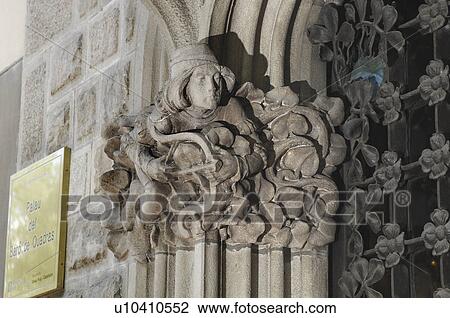 Stock Image - designed, baro, building, modernist, quadras, palau. Fotosearch