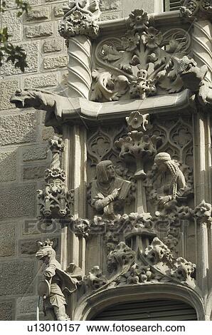 Stock Photo - designed, baro, building, modernist, quadras, palau. Fotosearch