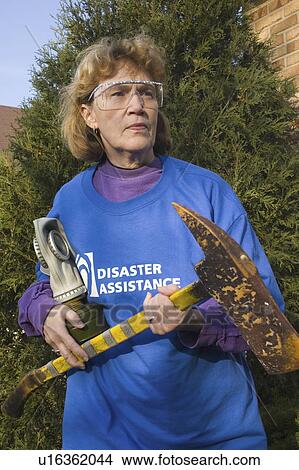 disaster, female, practicing, 67, age, woman View Large Photo Image Picture - disaster, female, practicing, 67, age, woman. Fotosearch