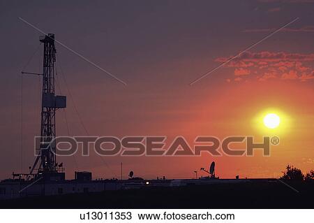 drilling, setting, oil, mission, behind, sun View Large Photo Image Stock Image - drilling, setting, oil, mission, behind, sun. Fotosearch