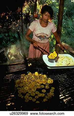 ecuador, female, limoncocha, plantains, frying, woman View Large Photo Image Stock Photo - ecuador, female, limoncocha, plantains, frying, woman. Fotosearch