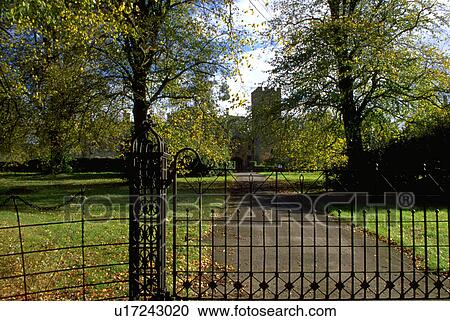 Stock Image - england, view, winchcombe, castle, sudely, exterior. Fotosearch