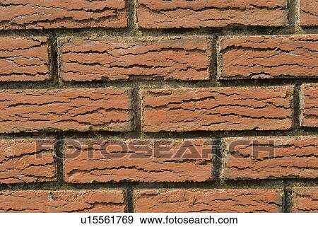 Stock Photo - facade, brick, pattern, orange, building, wall. Fotosearch