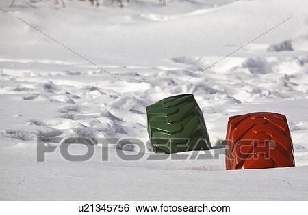 Stock Photograph - field, colored, covered, snow, tire, two. Fotosearch