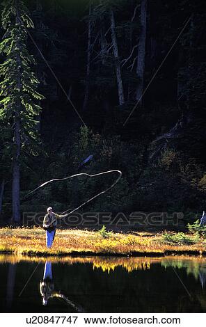 fishing, released, scenic, cascade, lake, model View Large Photo Image Stock Photo - fishing, released, scenic, cascade, lake, model. Fotosearch