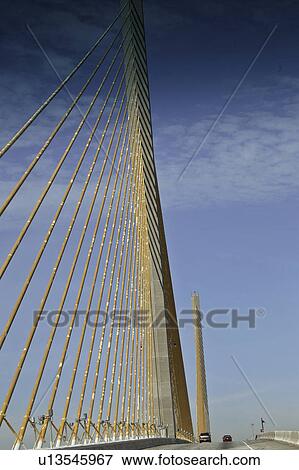 Stock Photo - florida, skyway, bay, tampa, bridge, sunshine. Fotosearch