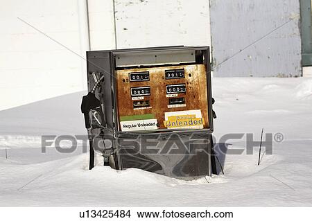 gasoline, winter, pump, old View Large Photo Image Picture - gasoline, winter, pump, old. Fotosearch