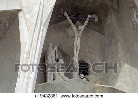Stock Image - gaudis, expiatori, temple, detail. Fotosearch