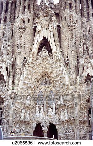 Stock Image - gaudis, expiatori, temple, detail. Fotosearch
