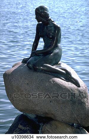 harbor, statue, mermaid, little, rock, bronze View Large Photo Image Picture - harbor, statue, mermaid, little, rock, bronze. Fotosearch