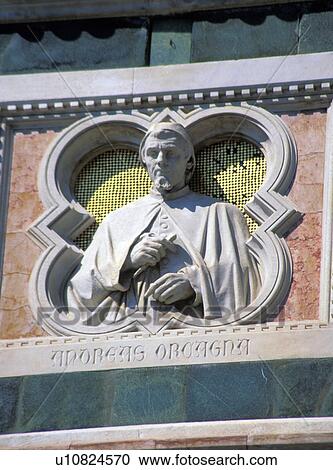 Stock Image - historic, side, italy, florence, duomo, gargoyle. Fotosearch
