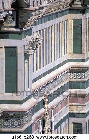 Stock Photo - historic, side, italy, florence, duomo, gargoyle. Fotosearch