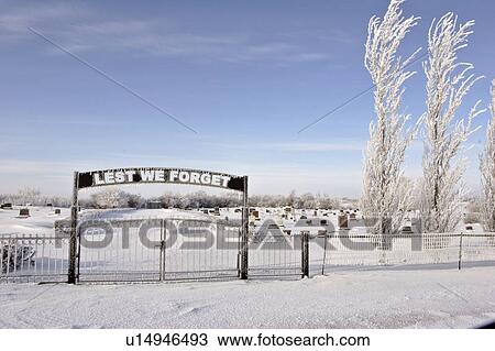 Stock Image - hoar, cemetery, canada, saskatchewan, scenic, bethune. Fotosearch