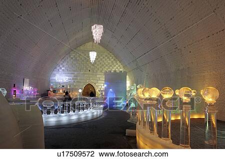 Stock Image - hotel, springs, chena, interior, ice. Fotosearch