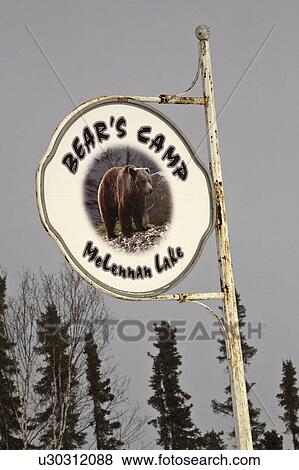 Stock Photo - hwy, bears, 102, sign. Fotosearch