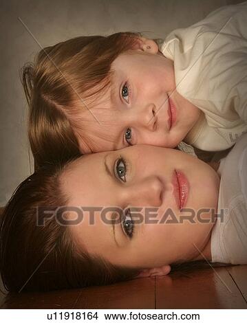 Picture - jaw, sisters, moose, floor, posing, two. Fotosearch