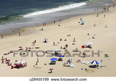 Stock Photo - life, janeiro, rio, cobacabana, beach. Fotosearch