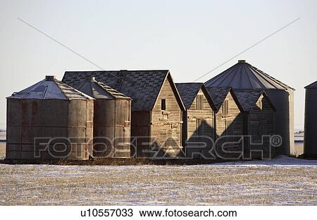 lit, grain, granaries, wooden, bins, metal View Large Photo Image Stock Image - lit, grain, granaries, wooden, bins, metal. Fotosearch