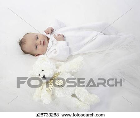 Stock Photo - lying, baby, young, jaw, moose, happy. Fotosearch