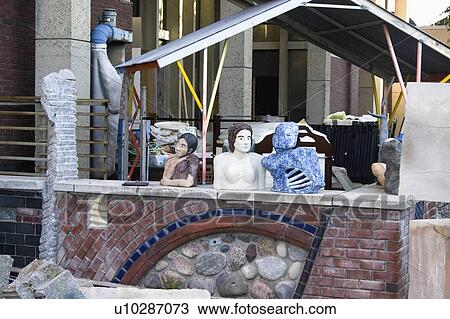 Stock Image - macalester, remnants, building, arts, behind, artists. Fotosearch