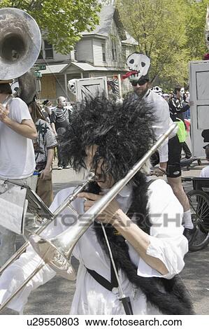 Stock Image - may, parade, beast, heart, participant, trombone. Fotosearch