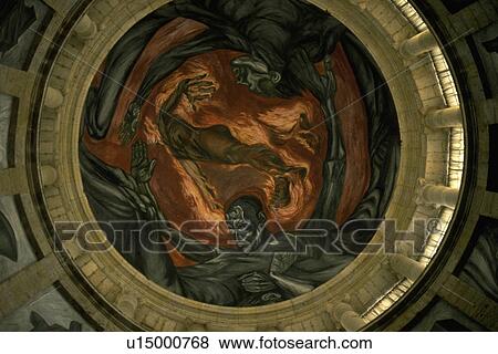 Stock Photo - mexico, ceiling, guadalajara, building, public, mural. Fotosearch