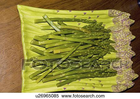 Stock Photography - minnesota, serving, paul, plate, asparagus, lovely. Fotosearch
