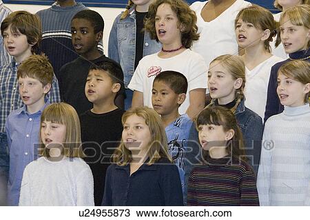 mixed, age, chorus, childrens, racially View Large Photo Image Stock Image - mixed, age, chorus, childrens, racially. Fotosearch