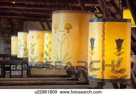 Stock Photo - mount, painted, inn, paradise, lampshades, wildflowers. Fotosearch