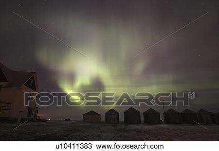 Stock Image - northern, bins, grain, lights, colorful. Fotosearch