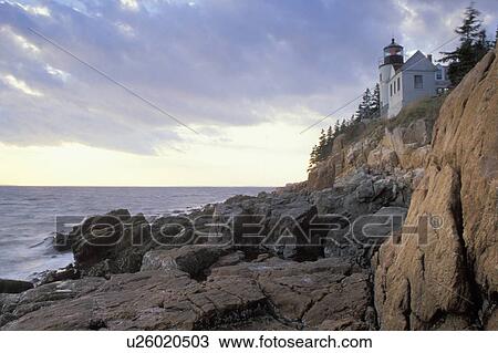 Stock Image - ocean, maine, county, light, beach, solitude. Fotosearch